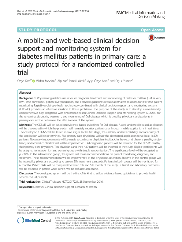 (PDF) A mobile and web-based clinical decision support and monitoring ...