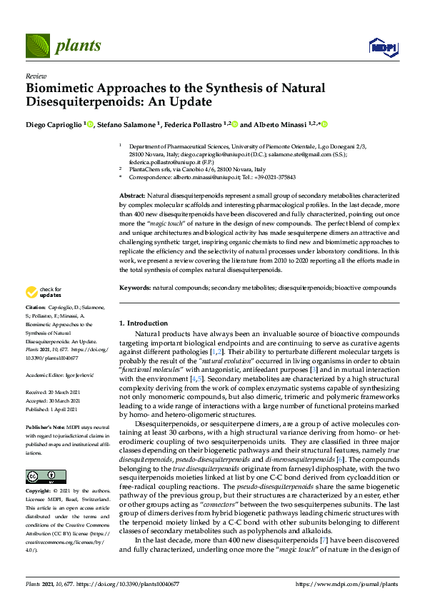 (PDF) Biomimetic Approaches to the Synthesis of Natural ...