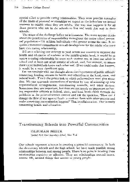 (PDF) Transforming Schools into Powerful Communities