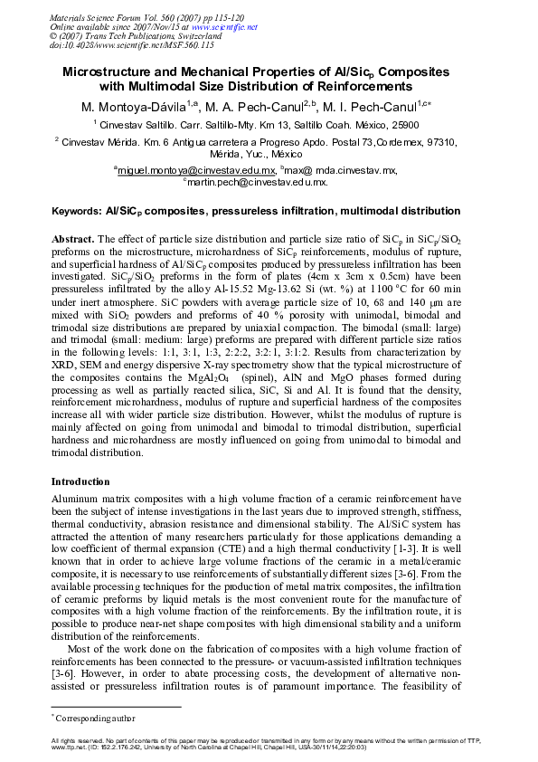 (PDF) Microstructure and Mechanical Properties of Al/Sicp Composites ...