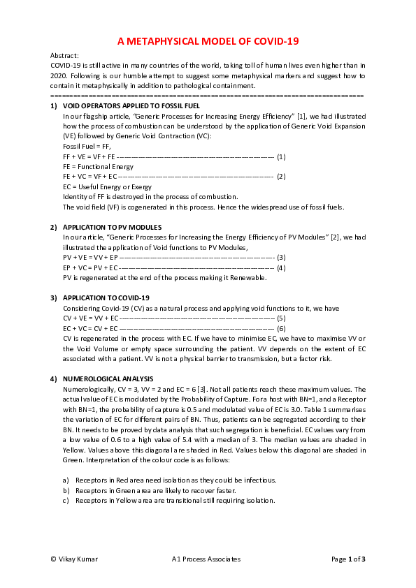 (PDF) A METAPHYSICAL MODEL OF COVID-19