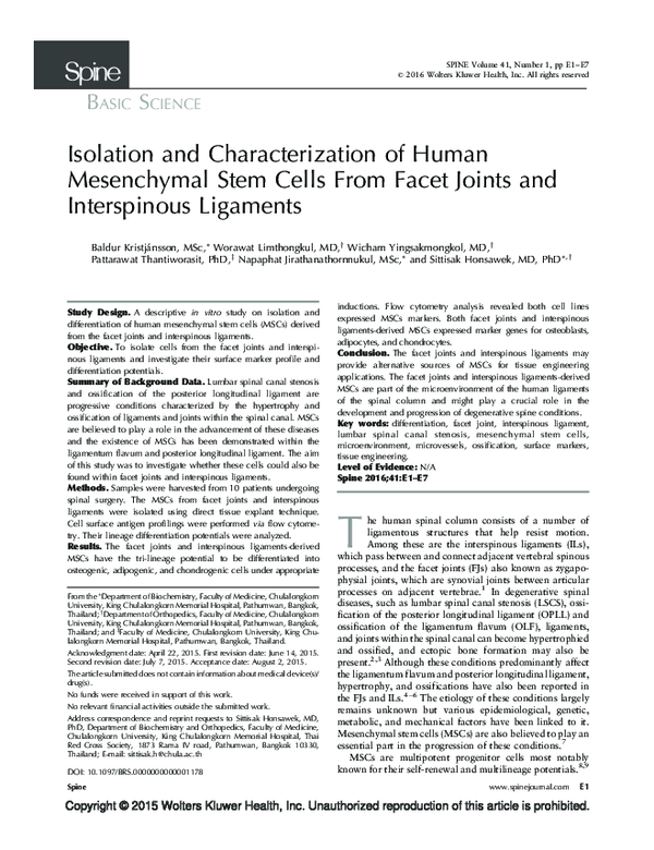 (PDF) Isolation and Characterization of Human Mesenchymal Stem Cells ...