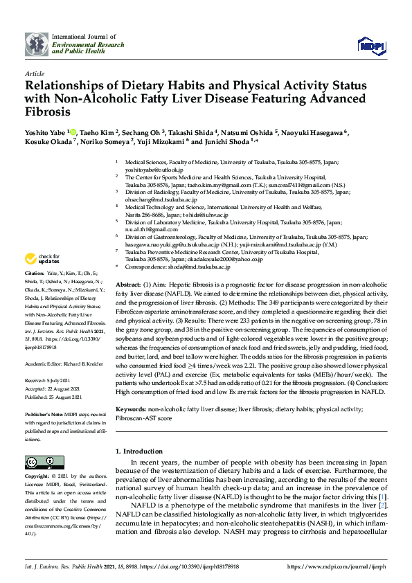 (PDF) Relationships of Dietary Habits and Physical Activity Status with ...