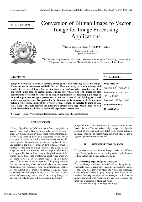 (PDF) 2395-1621 Conversion of Bitmap Image to Vector Image for Image ...