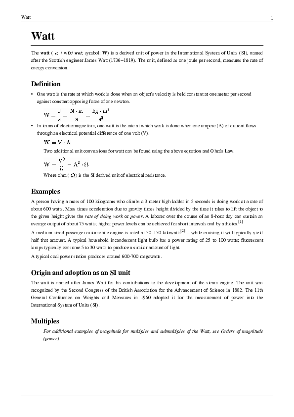 (PDF) watt