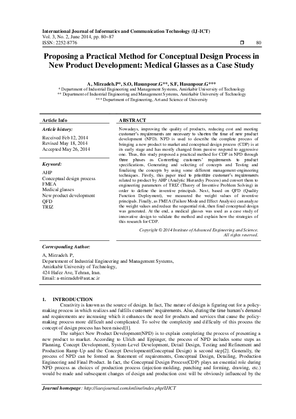 (PDF) Proposing a Practical Method for Conceptual Design Process in New ...