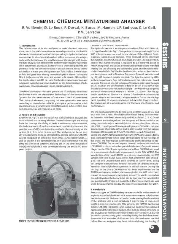 (PDF) CHEMINI: chemical miniaturised analyser
