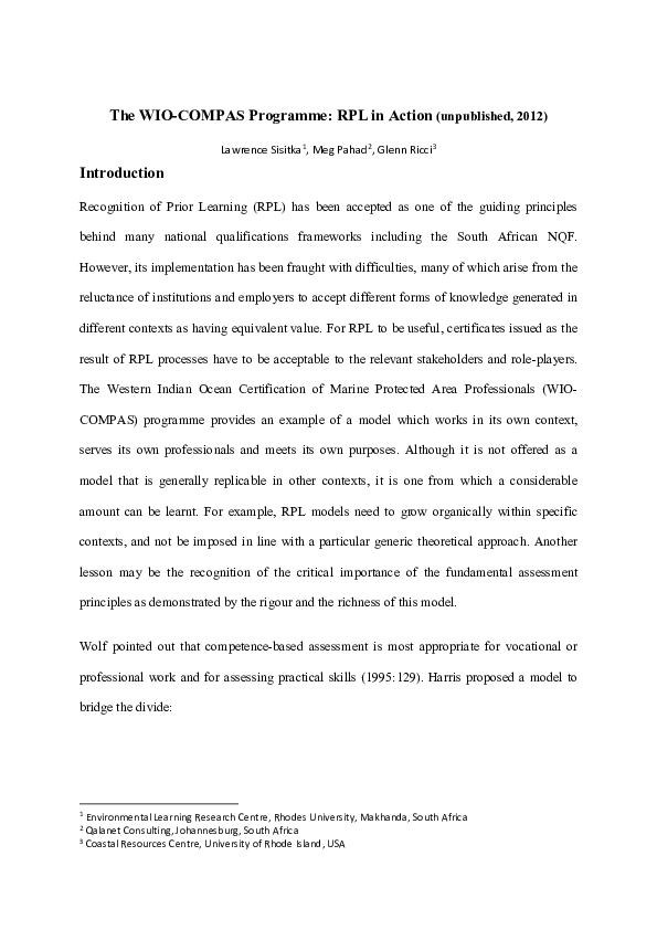 (PDF) The WIO-COMPAS Program: RPL in Action