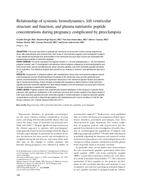 (PDF) Relationship of systemic hemodynamics, left ventricular structure ...