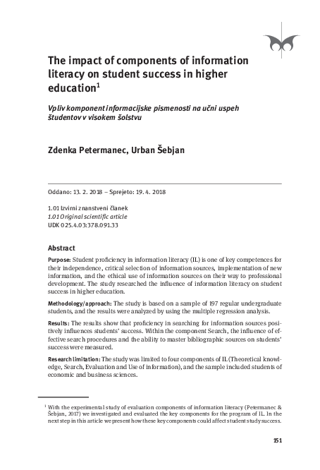 (PDF) The impact of components of information literacy on student ...