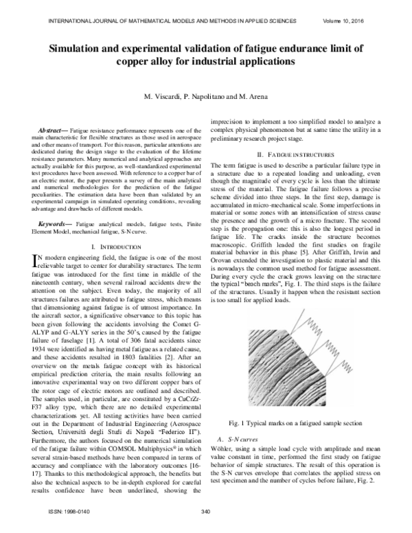 (PDF) Simulation and experimental validation of fatigue endurance limit ...