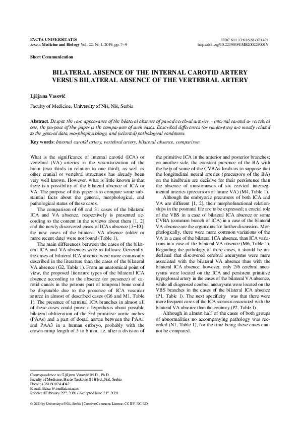 (PDF) Bilateral Absence of the Internal Carotid Artery Versus Bilateral ...