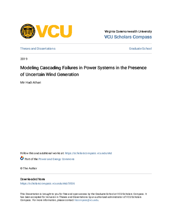 (PDF) Modeling Cascading Failures in Power Systems in the Presence of ...