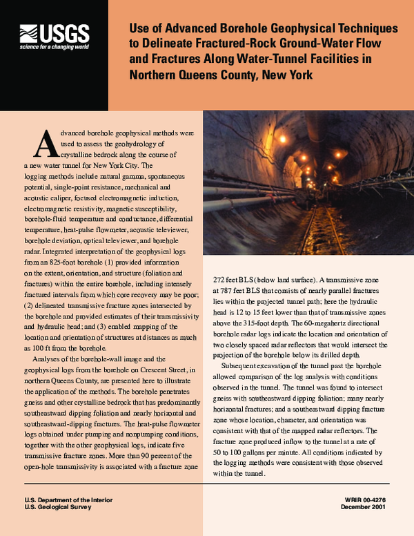 (PDF) Use of advanced borehole geophysical techniques to delineate ...