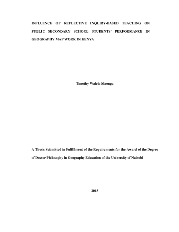 (PDF) Influence of reflective inquiry-based teaching on public ...