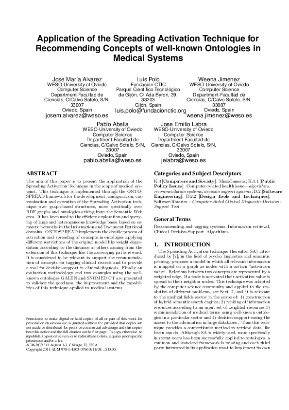 (PDF) Application of the spreading activation technique for ...