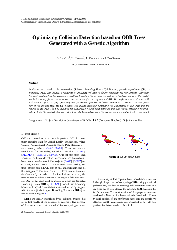 (PDF) Optimizing Collision Detection based on OBB Trees Generated with ...