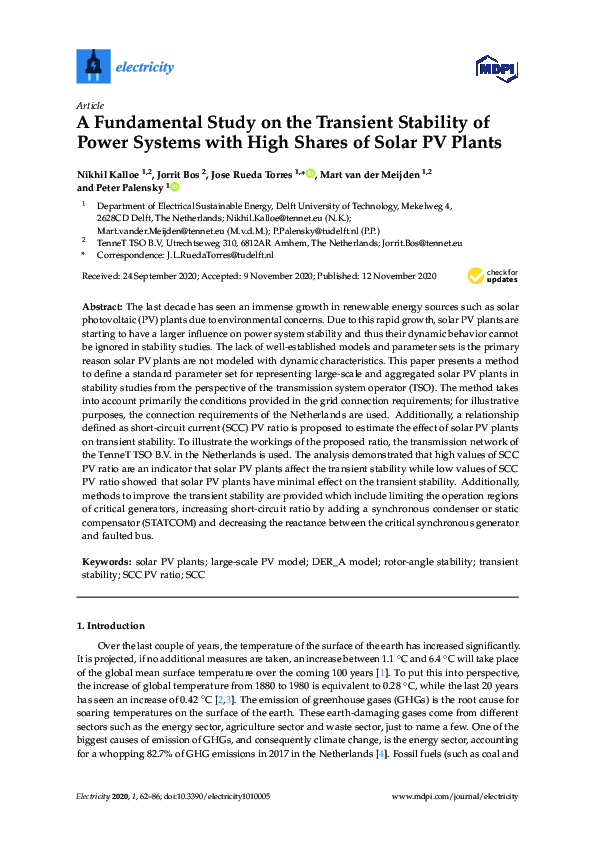(PDF) A Fundamental Study on the Transient Stability of Power Systems ...