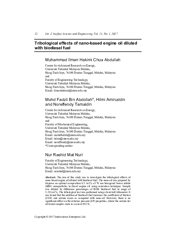 (PDF) Tribological effects of nano-based engine oil diluted with ...