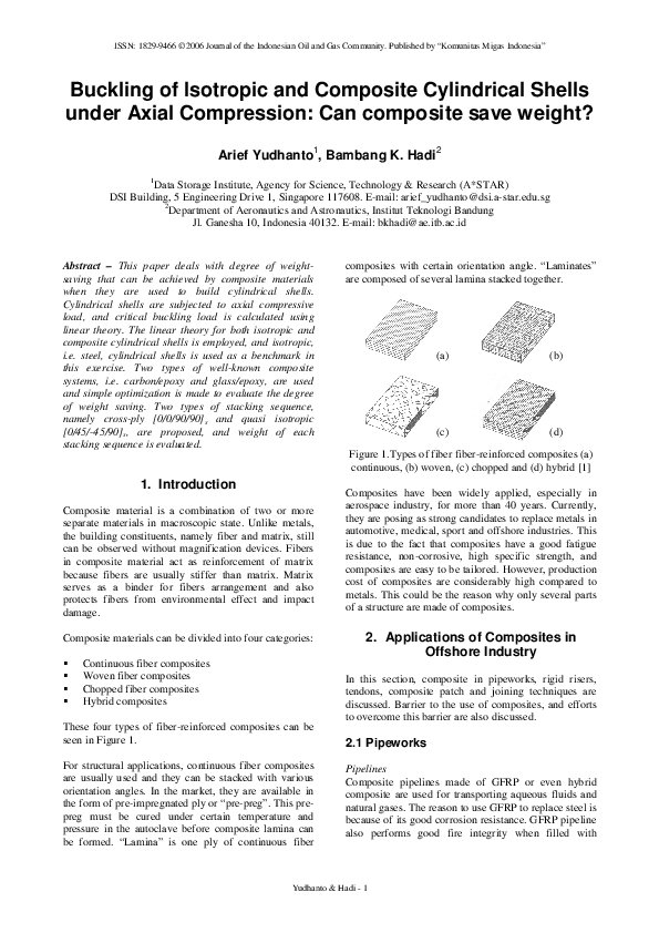 PDF) Buckling of Isotropic and Composite Cylindrical Shells under 