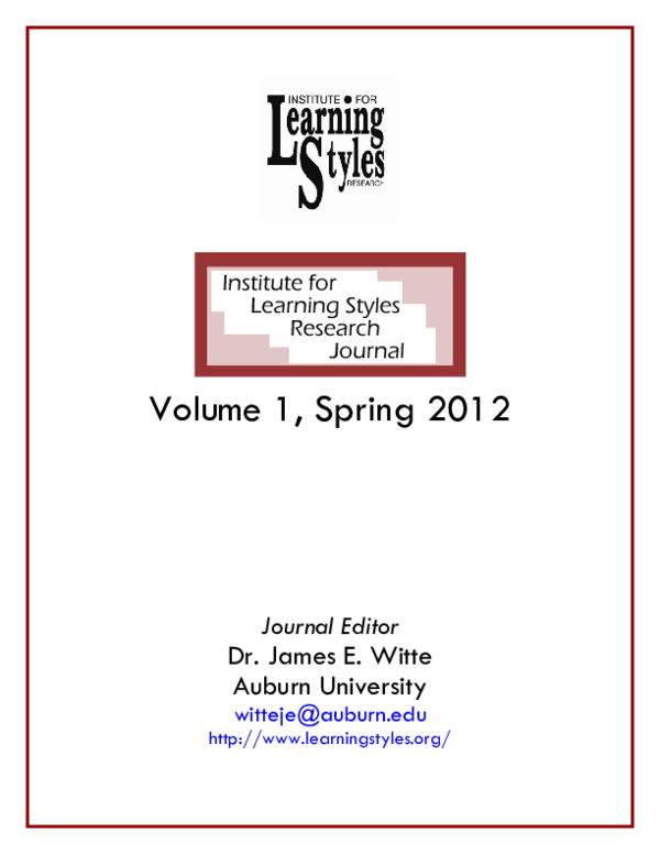 (PDF) A Comparison of Preferred Learning Styles between Vocational and ...