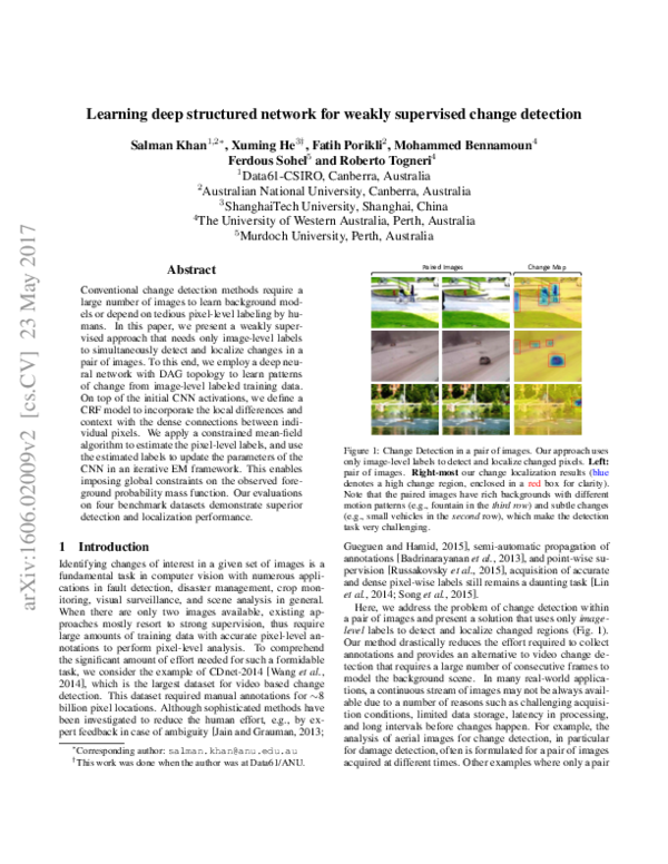 (PDF) Learning deep structured network for weakly supervised change ...