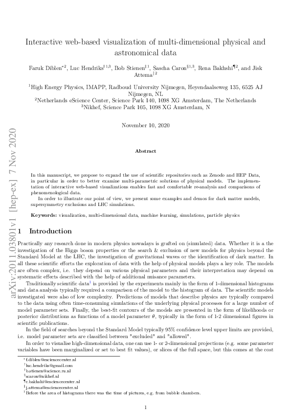 (PDF) Interactive Web-Based Visualization of Multidimensional Physical ...