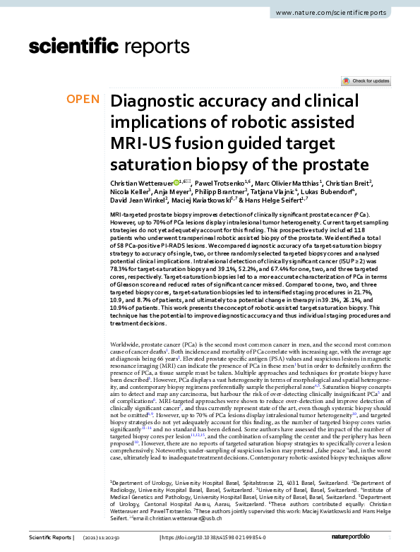 (PDF) Diagnostic accuracy and clinical implications of robotic assisted ...