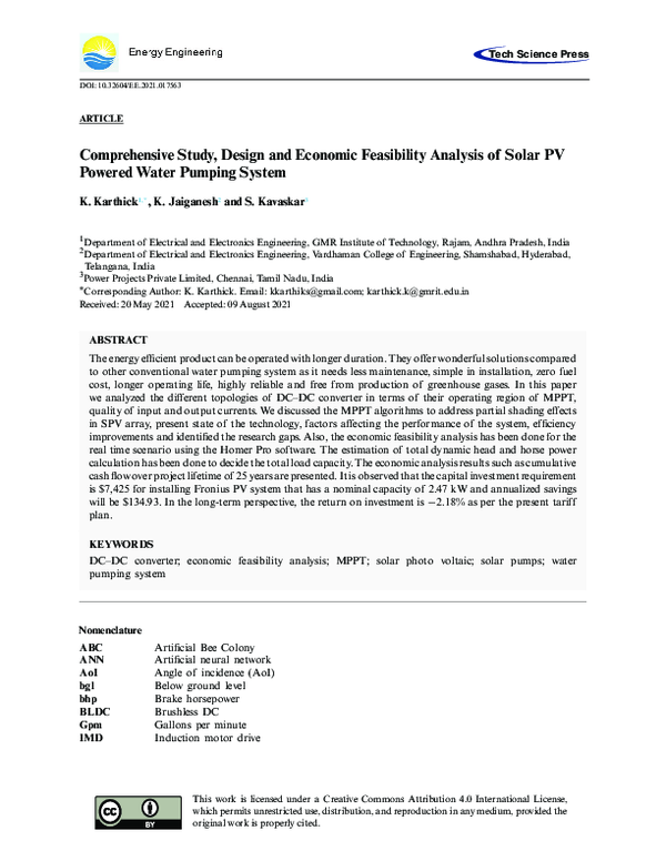 (PDF) Comprehensive Study, Design and Economic Feasibility Analysis of ...