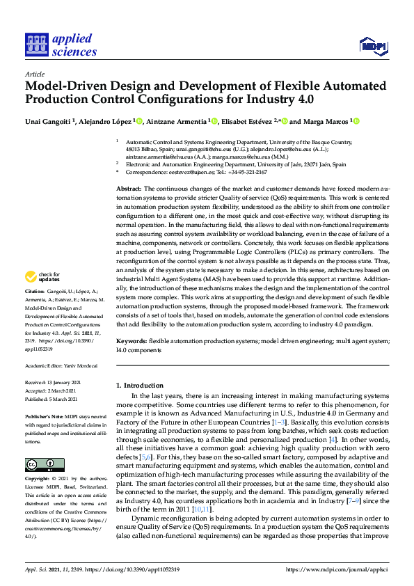 (PDF) Model-Driven Design and Development of Flexible Automated ...