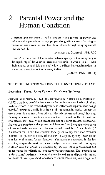 (PDF) Parental Power and the Human Condition
