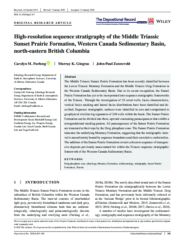 (PDF) High‐resolution sequence stratigraphy of the Middle Triassic ...