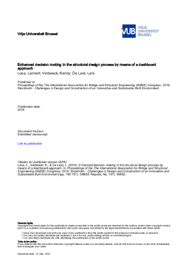 (PDF) Enhanced decision making in the structural design process by ...