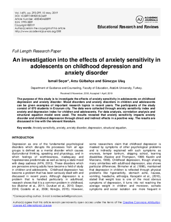 (PDF) An investigation into the effects of anxiety sensitivity in ...