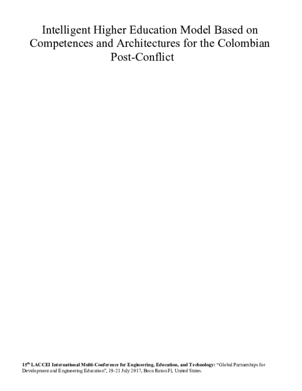 (PDF) Intelligent Higher Education Model Based on Competences and ...