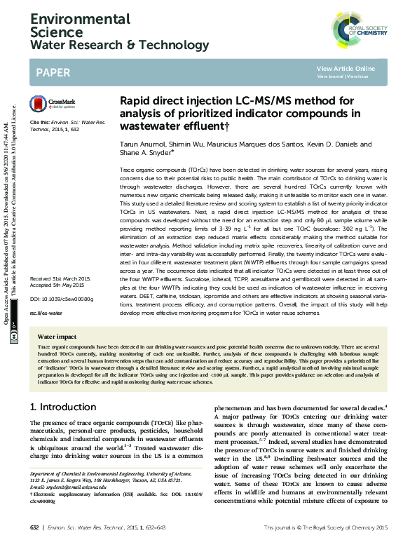(PDF) Rapid direct injection LC-MS/MS method for analysis of ...