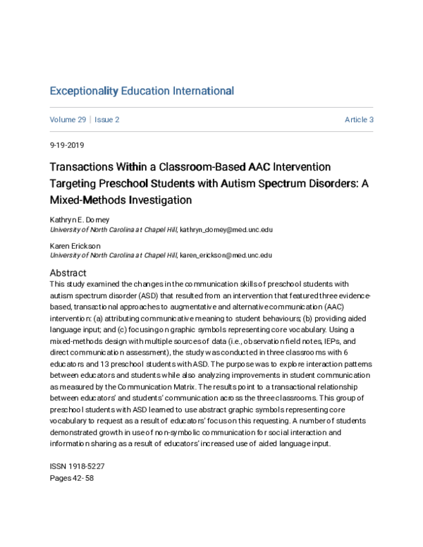 (PDF) Transactions Within a Classroom-Based AAC Intervention Targeting ...