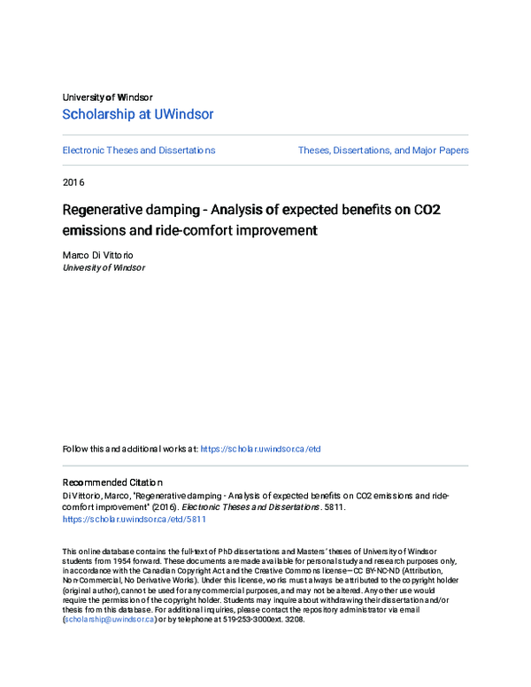 (PDF) Regenerative damping - Analysis of expected benefits on CO2 ...