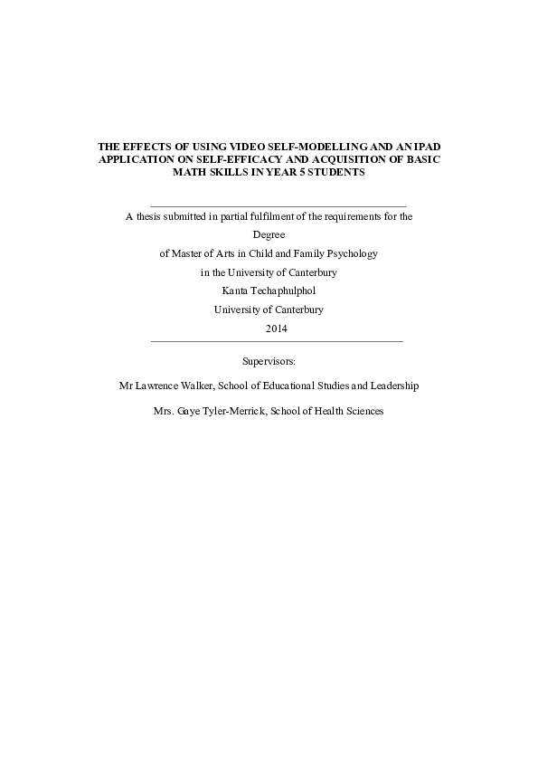 (PDF) The effects of using video self-modelling and an IPad application ...
