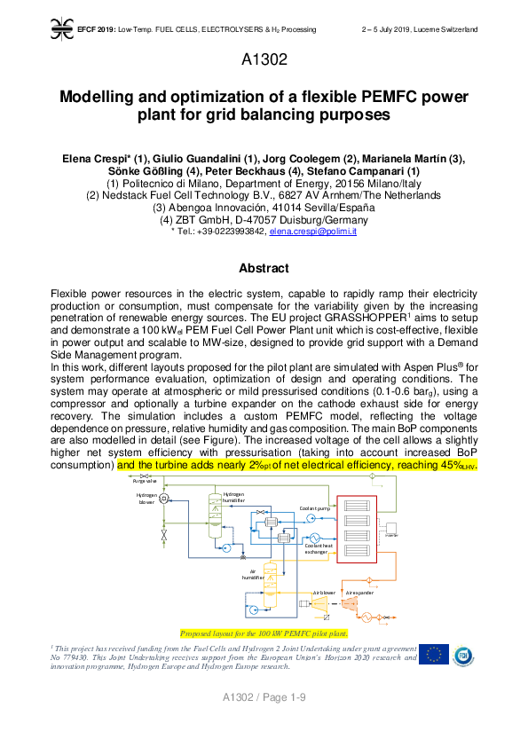 (PDF) Modelling and optimization of a flexible PEMFC power plant for ...