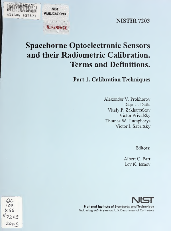 (PDF) Spaceborn optoelectronic sensors and their radiometric
