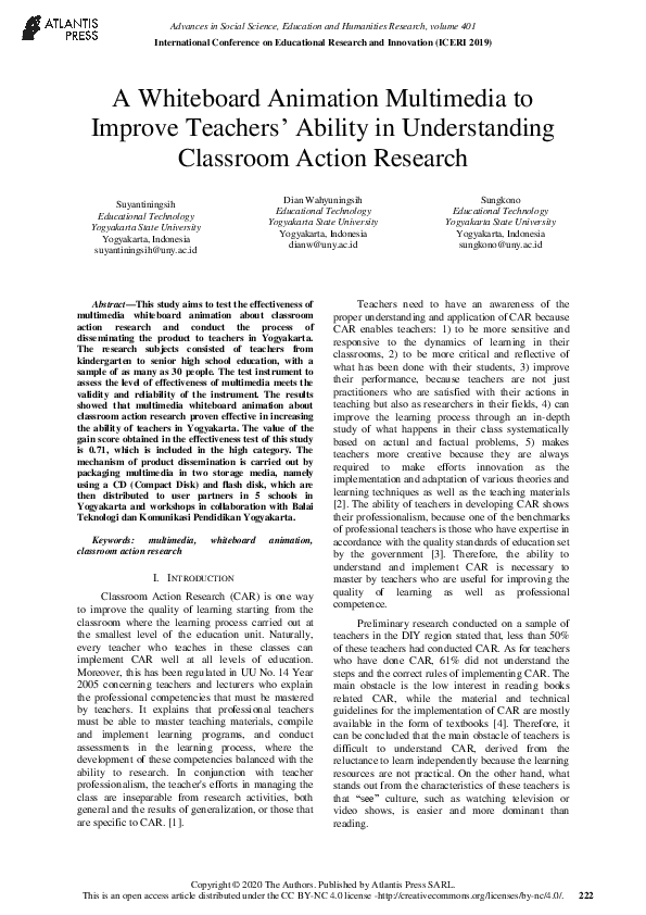 (PDF) A Whiteboard Animation Multimedia to Improve Teachers’ Ability in ...
