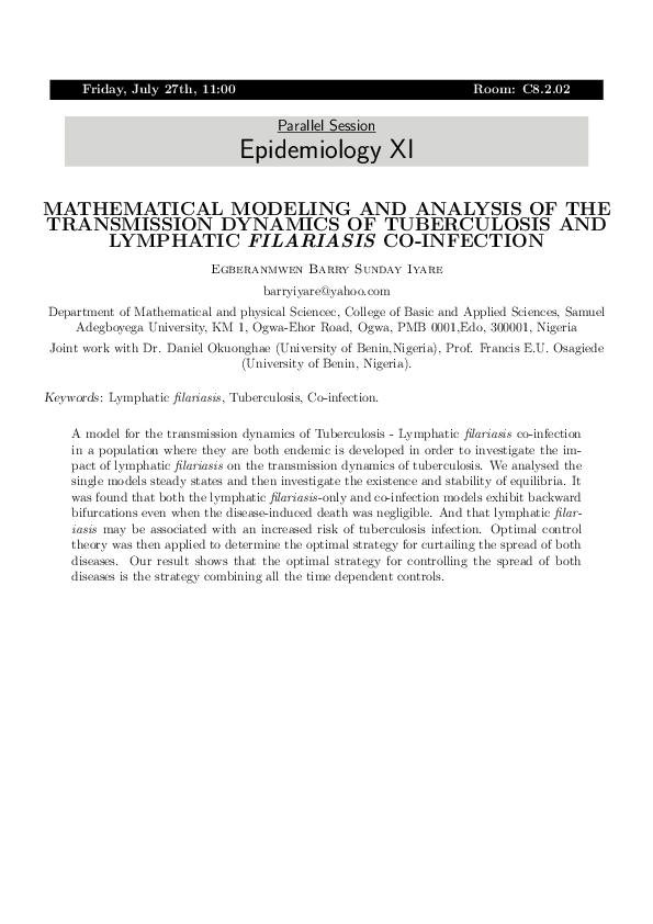 (PDF) Mathematical Modeling and Analysis of the Transmission Dynamics ...