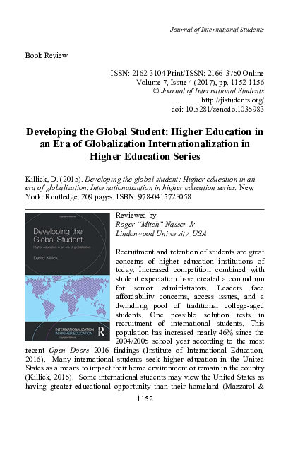 (PDF) Book Review- Developing the Global Student: Higher Education in ...