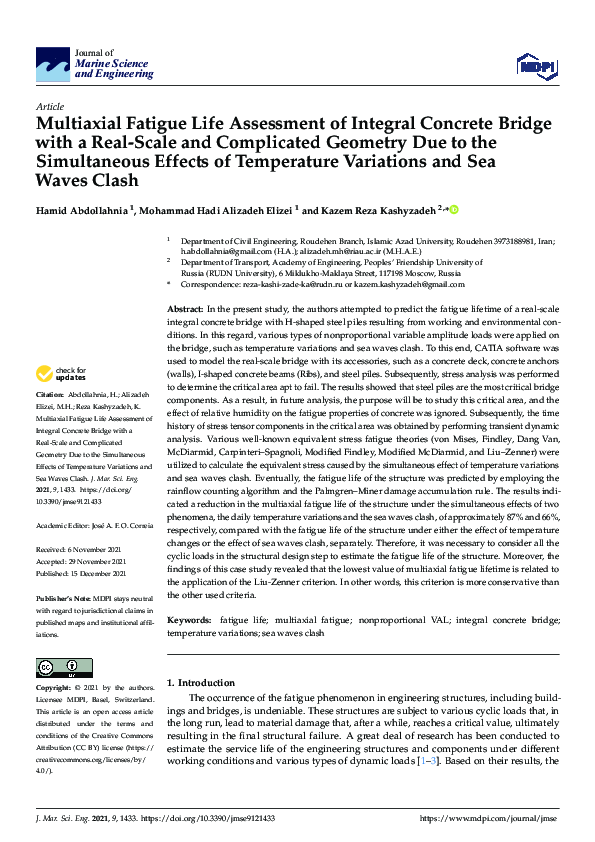 (PDF) Multiaxial Fatigue Life Assessment of Integral Concrete Bridge ...