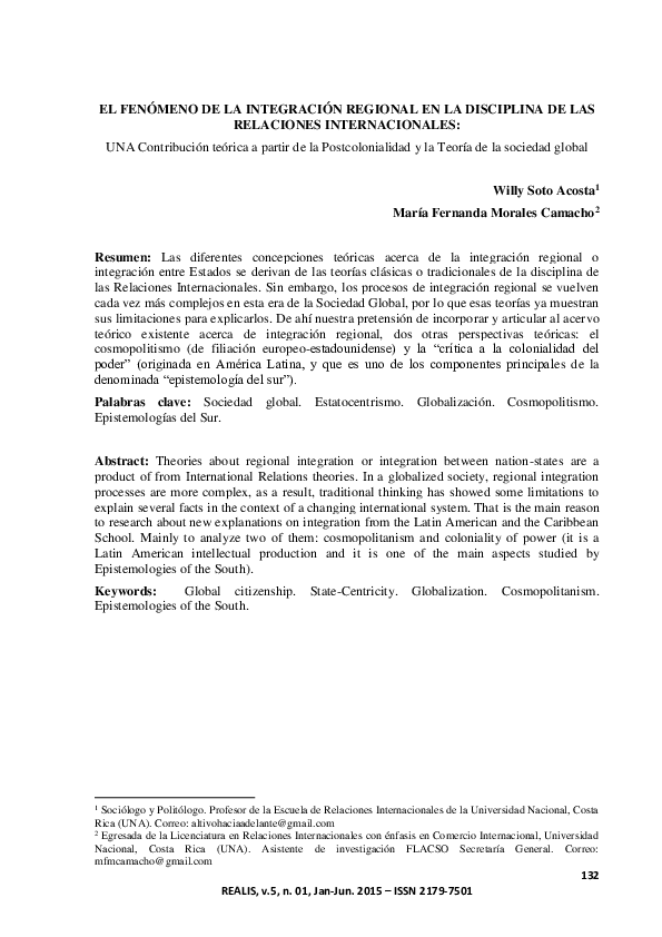  PDF El Fen meno De La Integraci n Regional En La Disciplina De Las