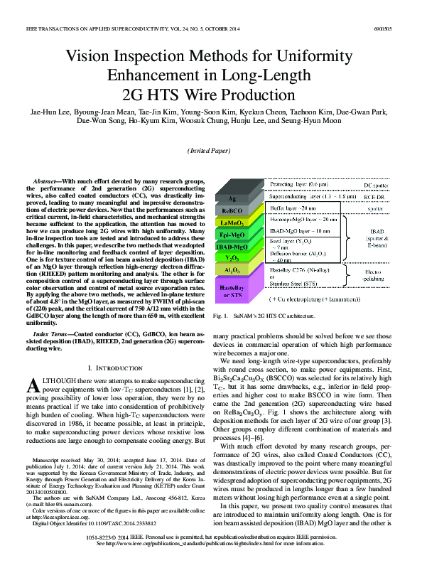 (PDF) Vision Inspection Methods for Uniformity Enhancement in Long ...