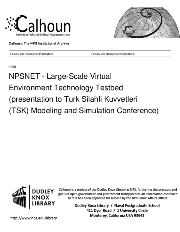 (PDF) NPSNET - Large-Scale Virtual Environment Technology Testbed ...