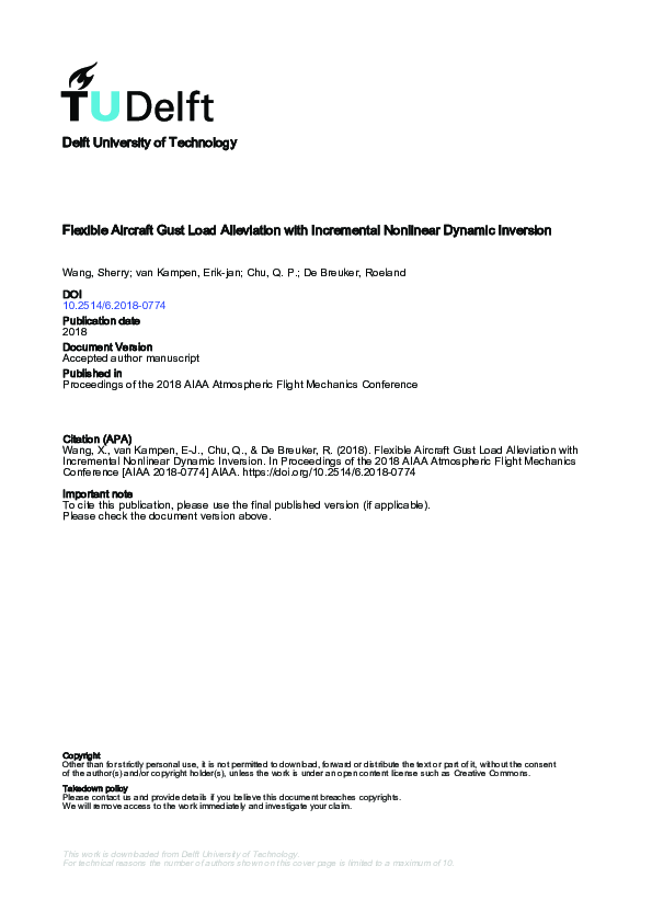 (PDF) Flexible Aircraft Gust Load Alleviation with Incremental ...