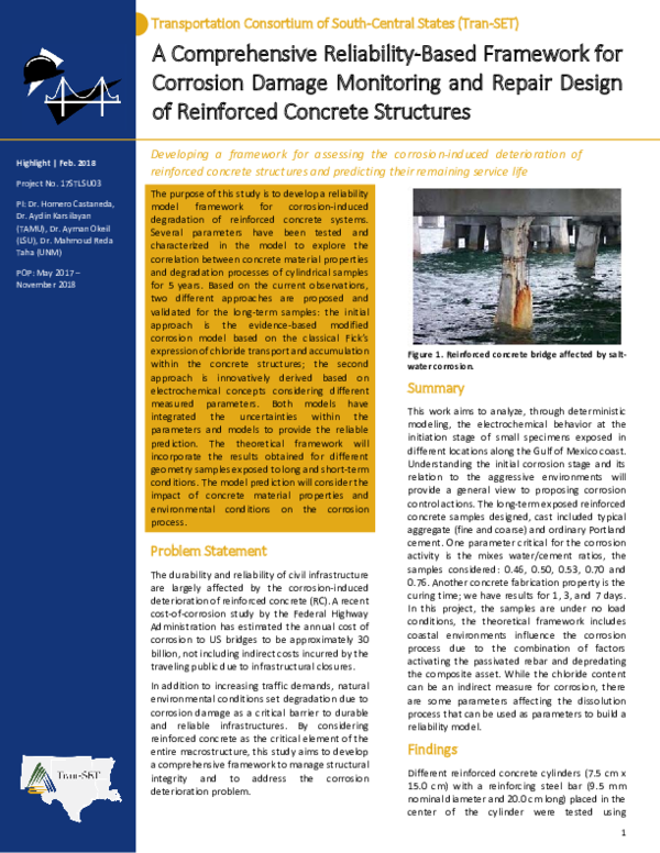 (PDF) A Comprehensive Reliability-Based Framework for Corrosion Damage ...